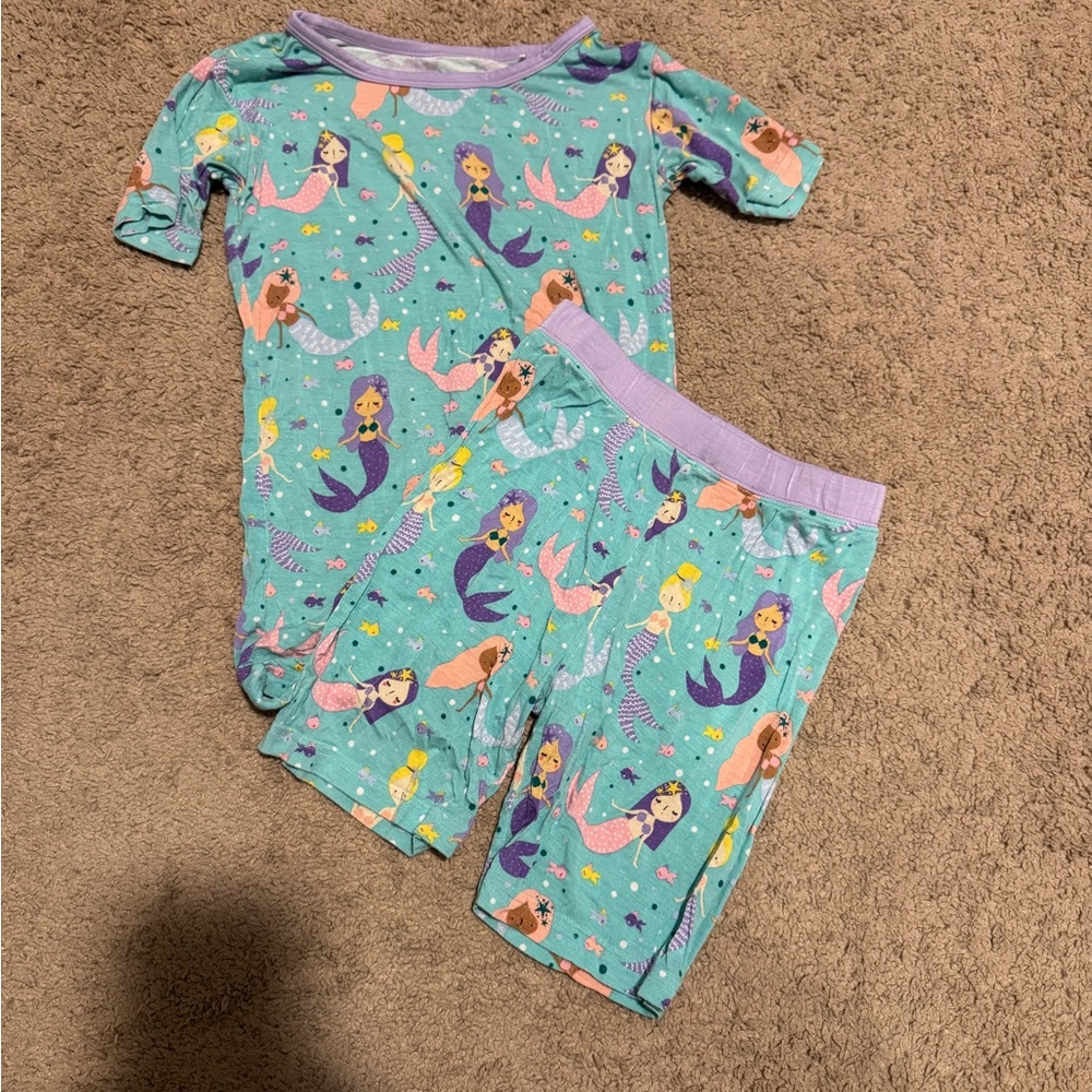 Little Sleepies Aqua Mermaid Kids Pajama Set